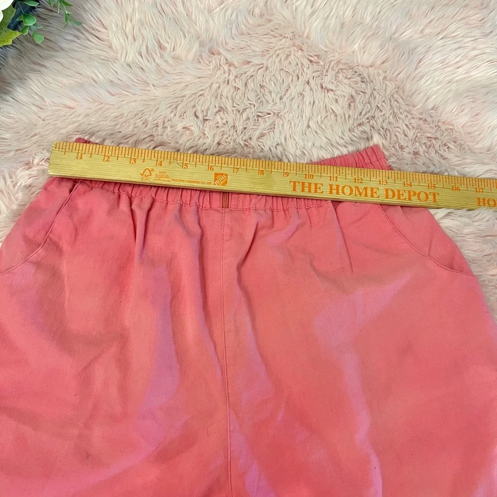 Victoria Harbor Vintage 80s 90s Pink White Stripe Pull On Shorts Sz M As‎ Is